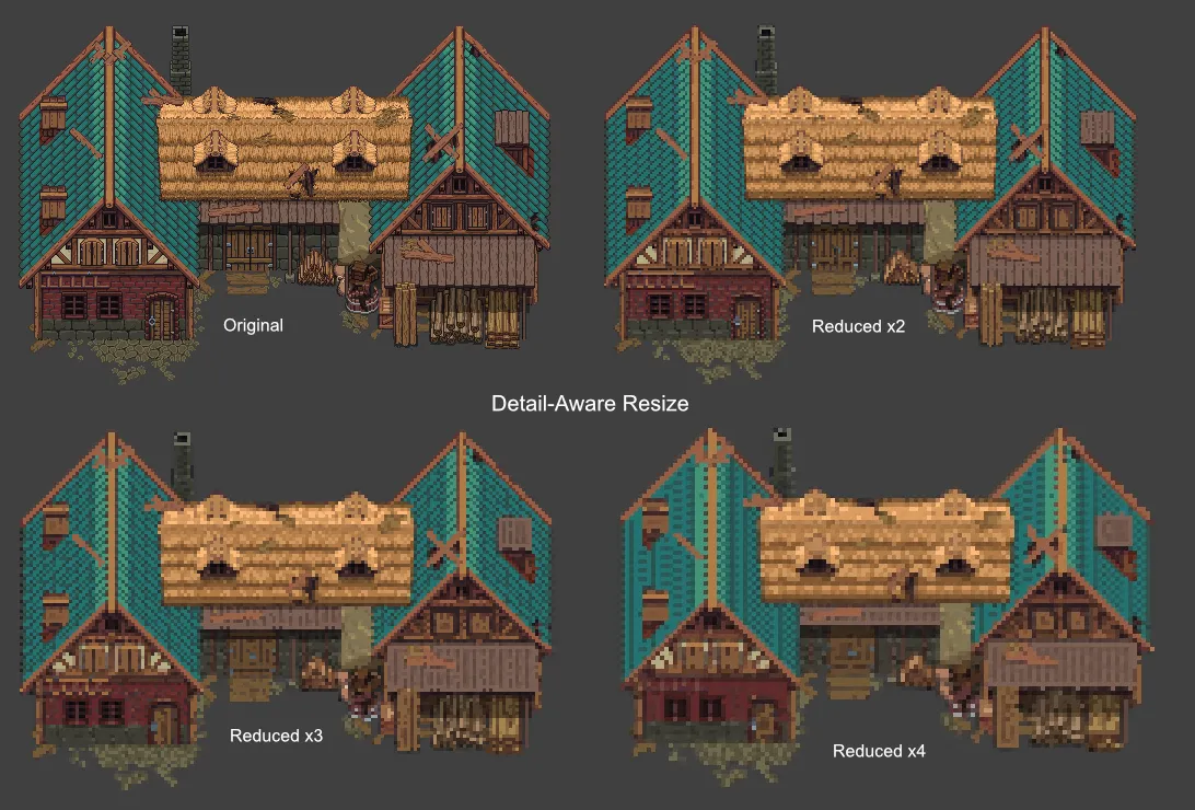 Detail aware downsampling examples.